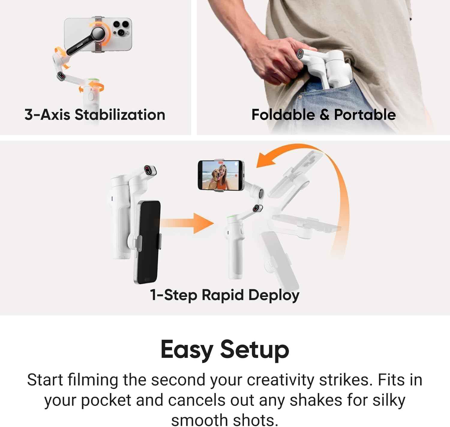 Insta360 Flow 2 Pro Gimbal — AI Tracker Bundle (Refurbished)