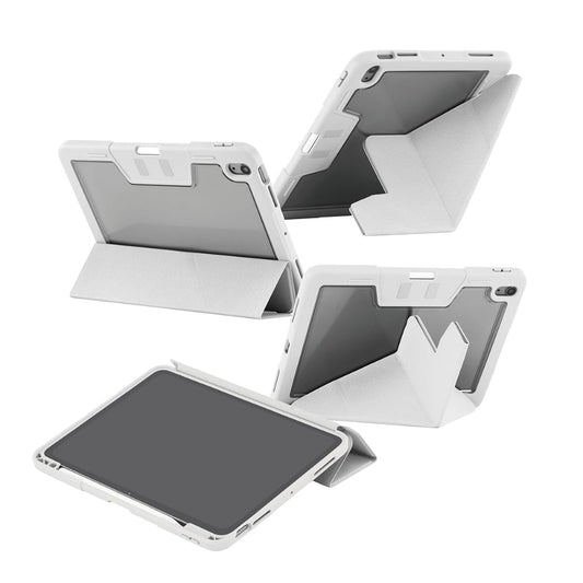 PanzerGlass Protective Case for iPad Air 11" M3/M2 (2025/2024)|Slim Lightweight Drop Proof Y Fold Folio Case, 360° Protection, Landscape/Portrait Mode w/ Pencil Holder - Light Grey