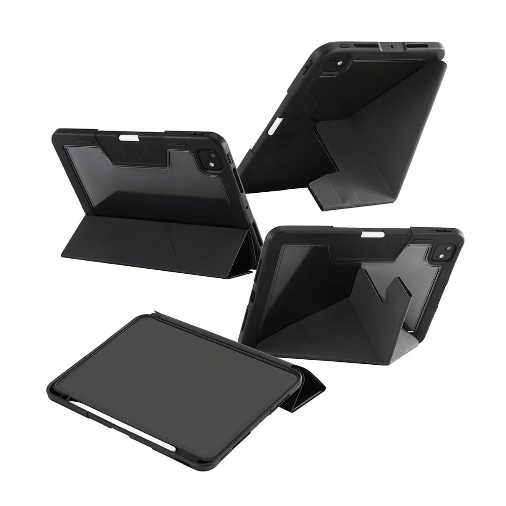 PanzerGlass Protective Case for iPad Pro 11" M4|Slim Lightweight Drop Proof Y Fold Folio Case, 360° Protection, Landscape/Portrait Mode w/ Pencil Holder, For Professionals - Black