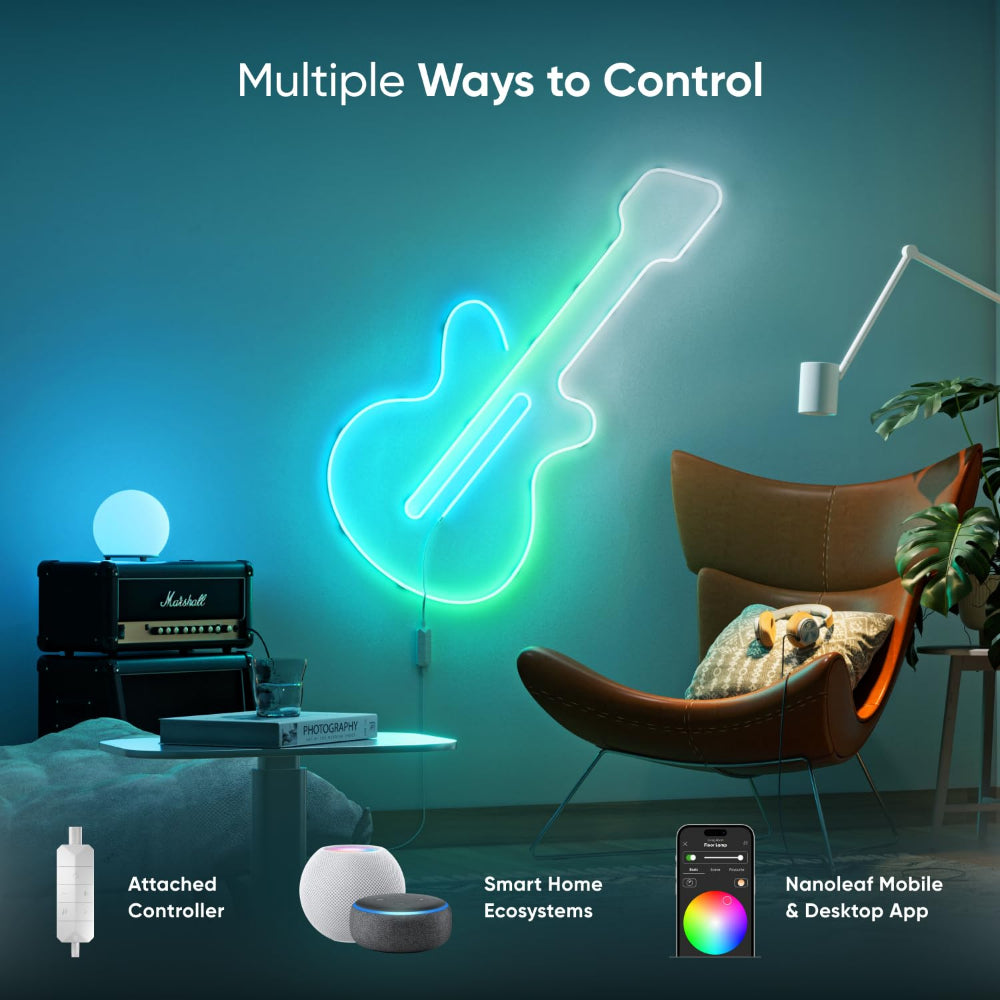 Nanoleaf Matter Smart Multicolor Rope Light (5m)| RGB LED Rope Light, 16M+ Colors, Matter/Wi-Fi/Bluetooth, App & Voice Control w/ Alexa/Google/Apple Home, Indoor Flexible Mood Lighting, Easy Install