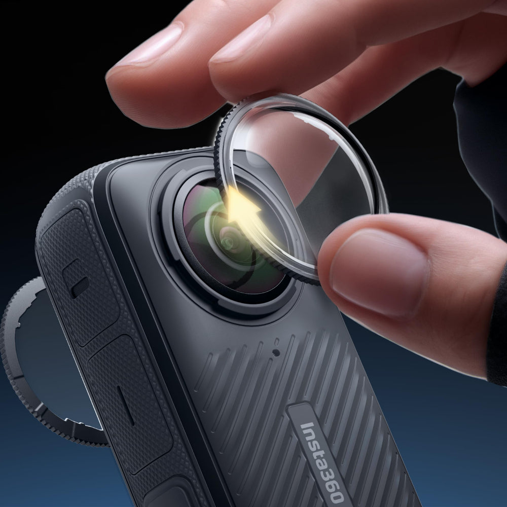 Insta360 X4 Premium Lens Guards| Rugged Tempered Glass Lens Guards, Complete Protection against bumps and scratches, Ultra Clear Images, Removable and Easy-to-apply or Install - Clear