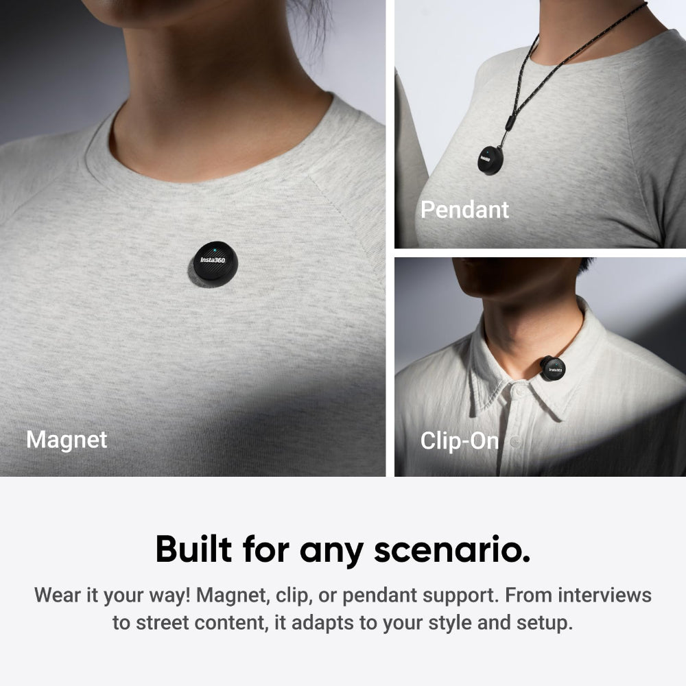 جهاز إرسال واستقبال الميكروفون Insta360 للأجهزة من النوع C و Flow2 Pro