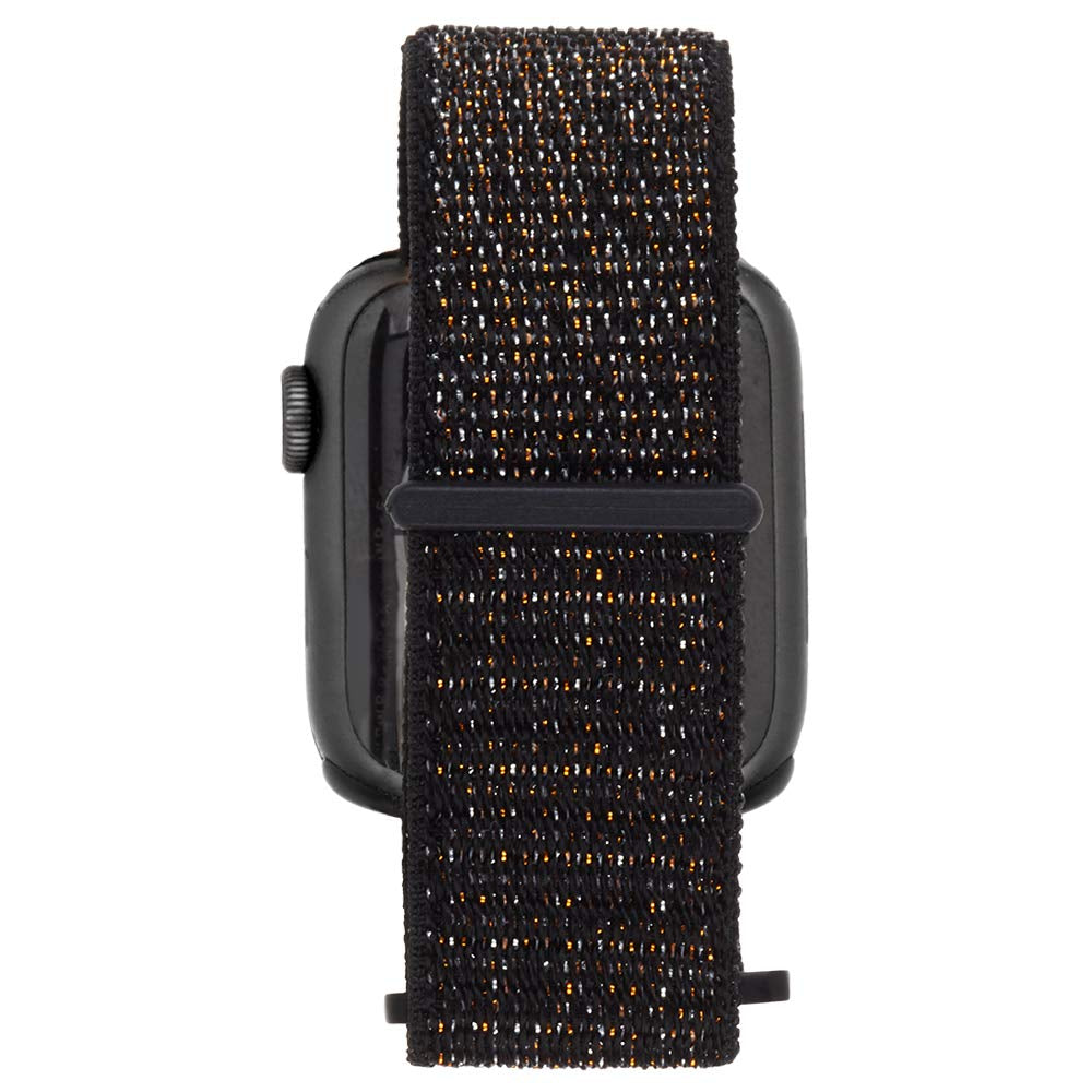 سوار نايلون من CASE-MATE مقاس 38-40 مم لساعات أبل من السلسلة 1-8 و SE - أسود (تباع ساعة أبل بشكل منفصل)