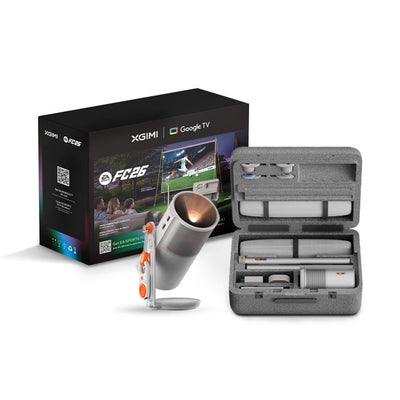 Xgimi MoGo 4 EA Sports Bundle | MoGo 4 LED Portable Projector + 70" Foldable Screen + Power Stand + 4x Filters + FC26 Game Code, 660 ANSI Lumens, Up to 5Hrs Battery Life