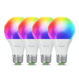 NANOLEAF Essentials Matter E27 Smart A60 Bulb 800Lm 2700K-6500K 220V-240V Wifi 4 Pack White