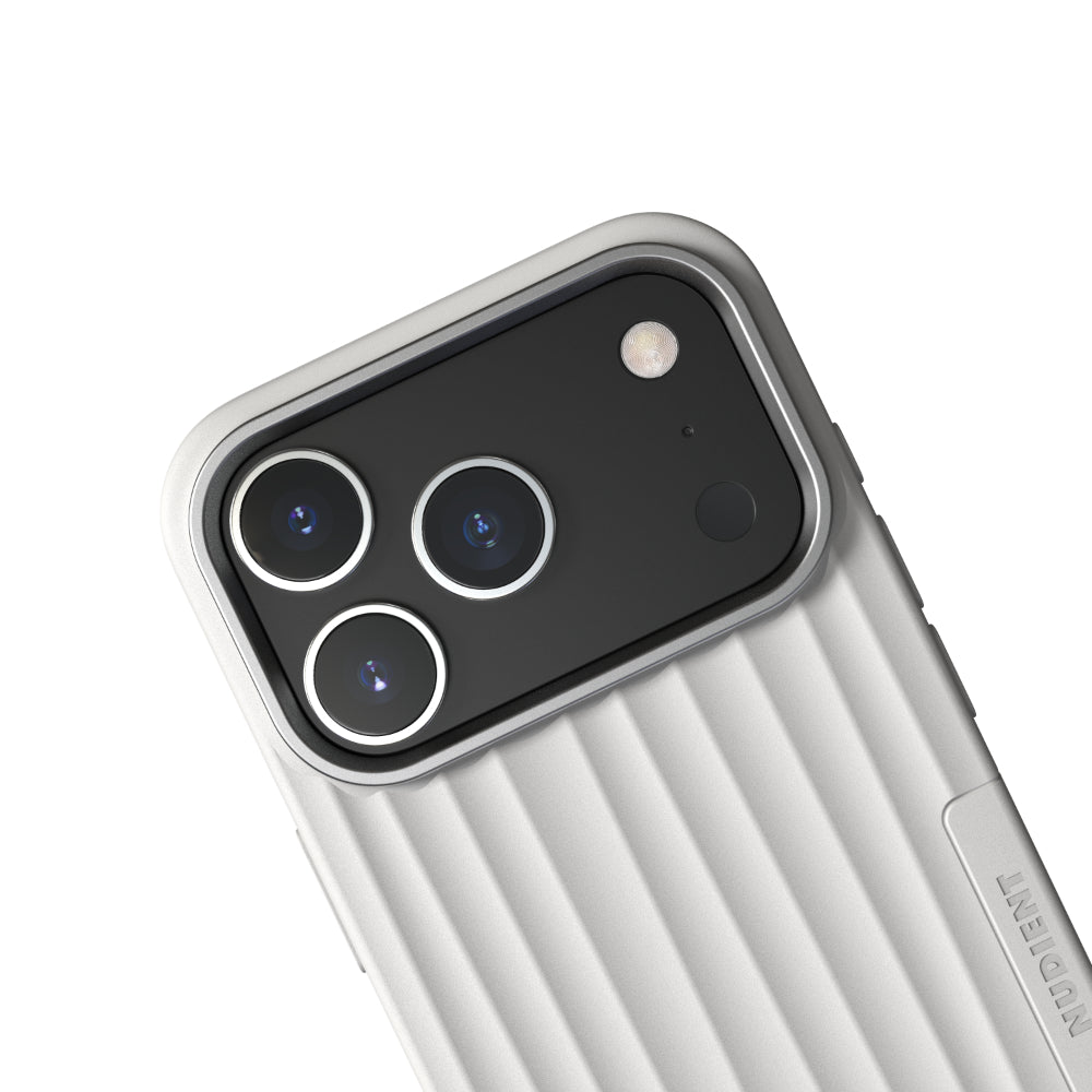 NUDIENT Bold Case for iPhone 18 Pro with MagSafe, Slim Protective Phone Case, 3mm Shock-Absorbing Cover, Raised Camera & Screen Protection, Wireless Charging Compatible, Chalk White