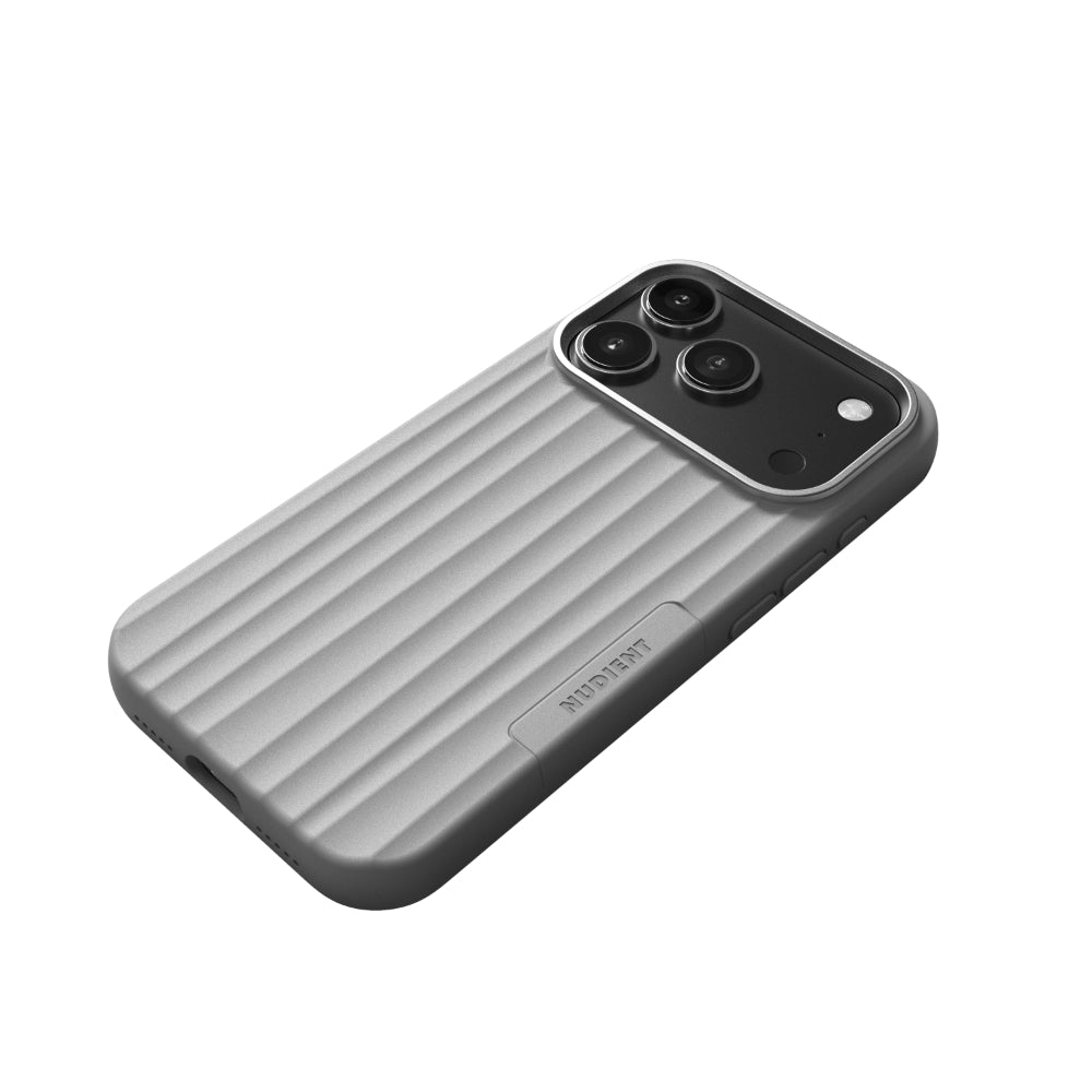 NUDIENT Bold Case for iPhone 18 Pro with MagSafe, Slim Protective Phone Case, 3mm Shock-Absorbing Cover, Raised Camera & Screen Protection, Wireless Charging Compatible, Urban Grey