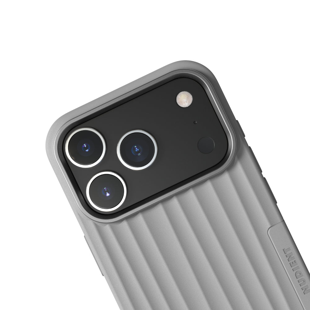 NUDIENT Bold Case for iPhone 18 Pro with MagSafe, Slim Protective Phone Case, 3mm Shock-Absorbing Cover, Raised Camera & Screen Protection, Wireless Charging Compatible, Urban Grey