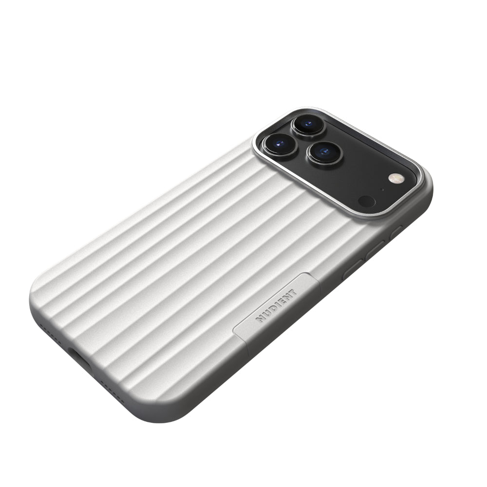 NUDIENT Bold Case for iPhone 18 Pro Max with MagSafe, Slim Protective Phone Case, 3mm Shock-Absorbing Cover, Raised Camera & Screen Protection, Wireless Charging Compatible, Chalk White