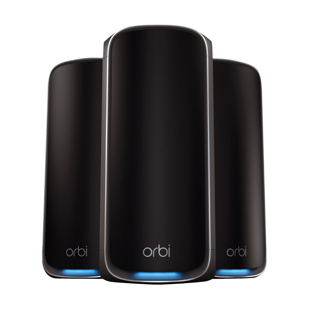 NETGEAR Orbi Quad-Band Mesh Wifi Wifi 7 Mesh 27Gbps 3-Pack Black