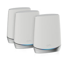 NETGEAR Orbi Tri-Band Mesh Wifi Wifi 6 Mesh 4.2Gbps Router With 2 Satellites White