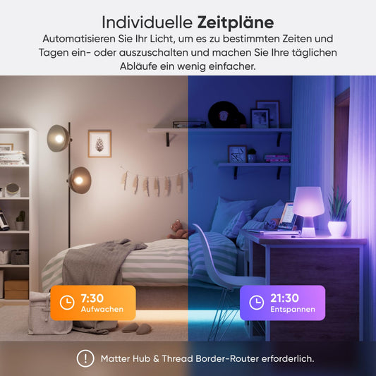 NANOLEAF Essentials Matter E27 Smart Bulb A60 Color Changing RGBCW Bluetooth/Thread Enabled (3 Pack) - White