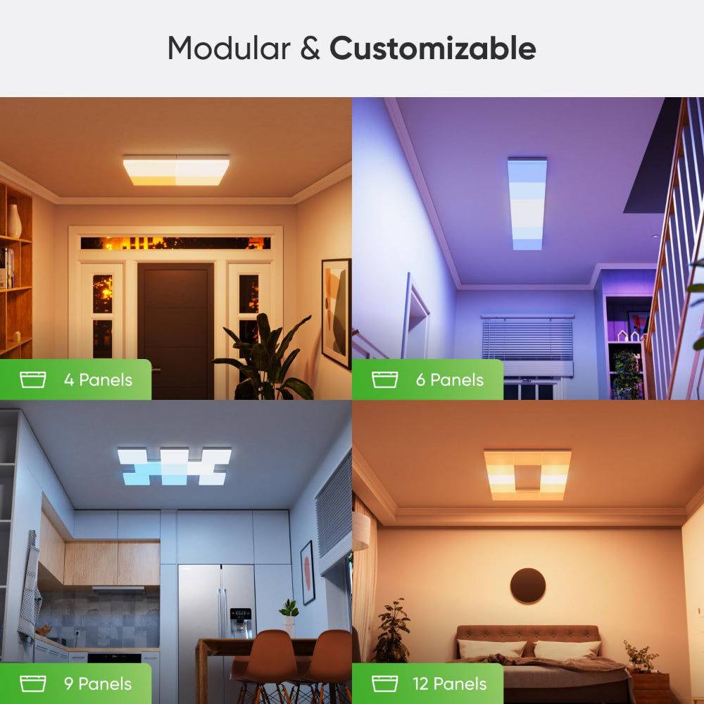 مجموعة إضاءة سماء نانوليف، 3 قطع، لون أبيض