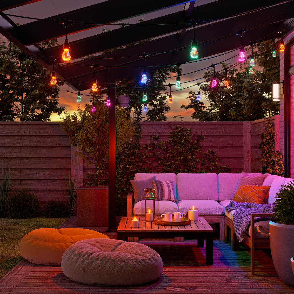 NANOLEAF 1D Outdoor String Lights Starter Kit 30M 40 Bulbs 24W 220-240V Uk