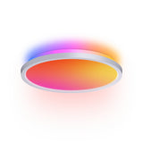 Nanoleaf Smart Multicolor Ceiling Light | Matter Wi-Fi, 2600 Lumens, 16M+ Colors, Dual-Sided Ambient Halo Flush Mount, 2700-6500K Tunable White, Music Sync, Screen Mirror, App & Voice Control, White