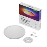 Nanoleaf Smart Multicolor Ceiling Light | Matter Wi-Fi, 2600 Lumens, 16M+ Colors, Dual-Sided Ambient Halo Flush Mount, 2700-6500K Tunable White, Music Sync, Screen Mirror, App & Voice Control, White