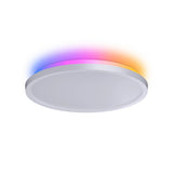 Nanoleaf Smart Multicolor Ceiling Light | Matter Wi-Fi, 2600 Lumens, 16M+ Colors, Dual-Sided Ambient Halo Flush Mount, 2700-6500K Tunable White, Music Sync, Screen Mirror, App & Voice Control, White