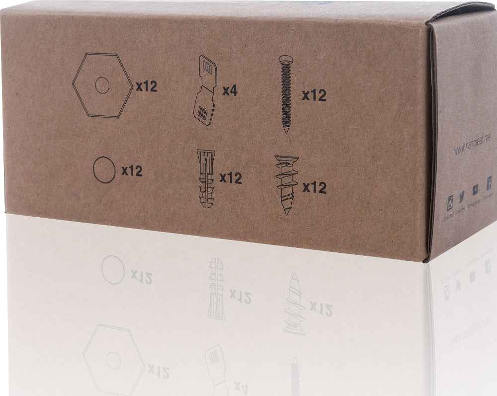 طقم تركيب NANOLEAF لألواح الإضاءة الخاصة بك للسقف أو الأسطح غير المستوية/المسامية - أبيض 