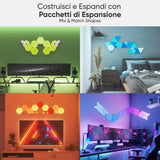 مجموعة نانوليف شيبس هيكساغونز للمبتدئين - نظام لوحة LED ذكي يعمل بتقنية الواي فاي مع مُحلل موسيقي مرئي - عبوة من 9 قطع - أبيض