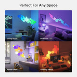 NANOLEAF Shapes Triangles Mini Expansion Pack - Smart WiFi LED Panel System w/ Music Visualizer - 10 Pack - White - controller not included