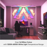 NANOLEAF Shapes Triangles Mini Expansion Pack - Smart WiFi LED Panel System w/ Music Visualizer - 10 Pack - White - controller not included