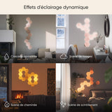 مجموعة نانوليف إيليمنتس هيكساغونز للمبتدئين - نظام لوحة LED ذكي يعمل بتقنية الواي فاي مع مُحلل موسيقي مرئي - عبوة من 7 قطع