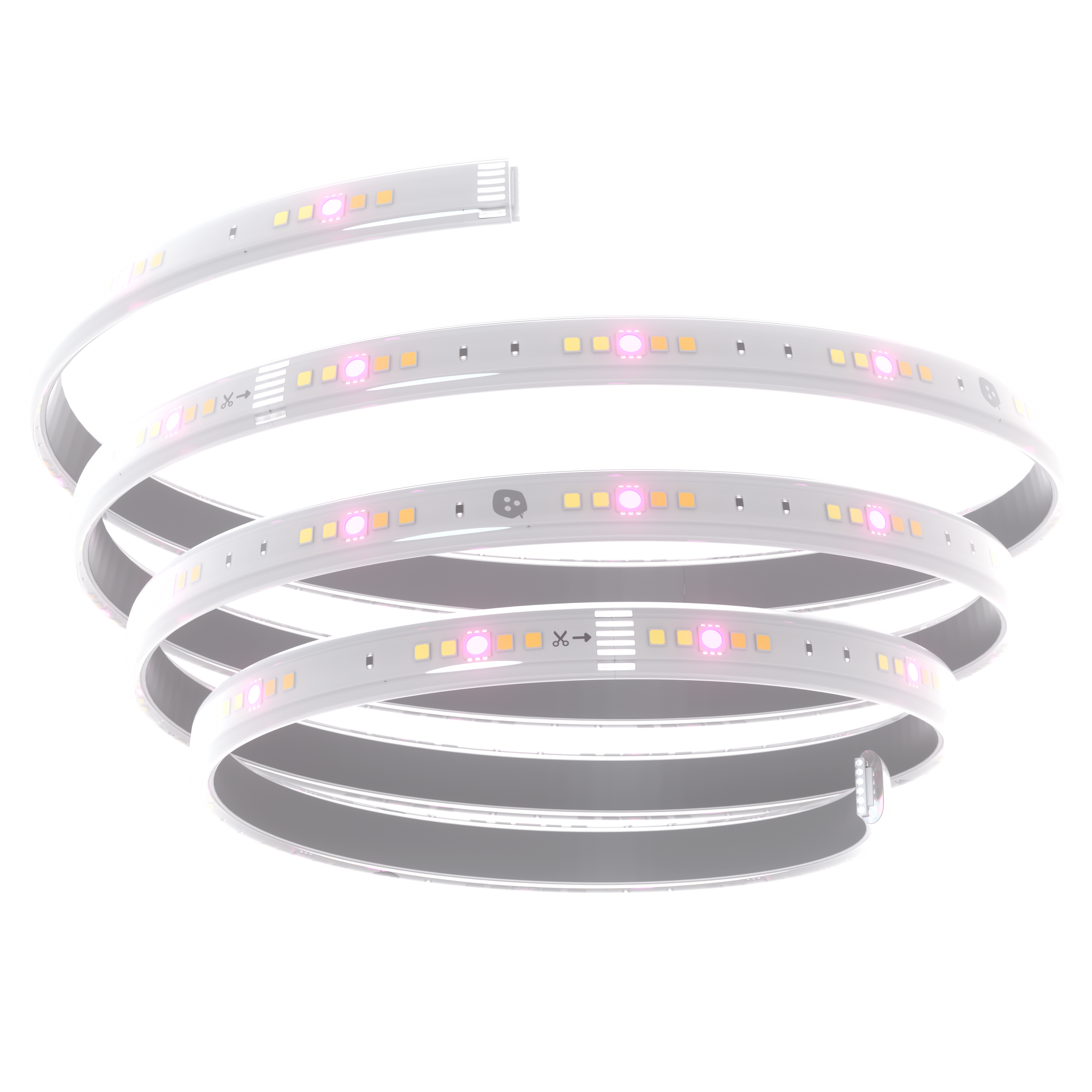 [علبة مفتوحة] شريط إضاءة ذكي نانوليف إسينشالز للتوسيع 40 بوصة، متغير اللون RGBCW، مزود بتقنية بلوتوث/ثرد - متر واحد - أبيض (وحدة التحكم غير متضمنة) 