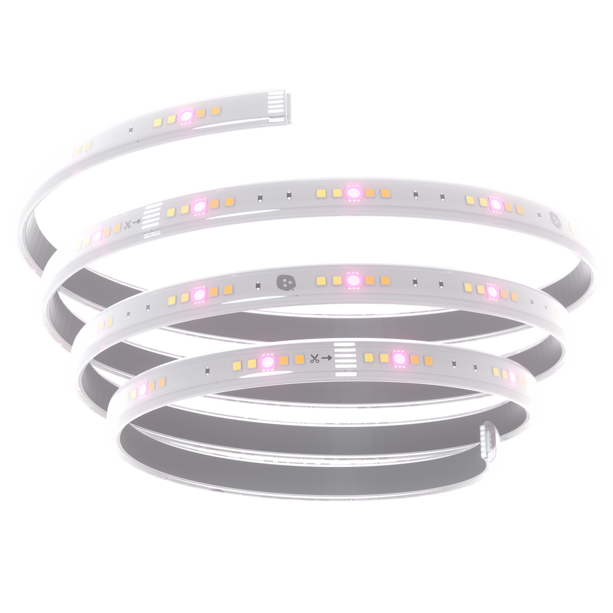 [OPEN BOX] NANOLEAF Essentials Smart Lightstrip Expansion 40&quot; Color Changing RGBCW Bluetooth/Thread Enabled - 1 Meter - White (Controller not included)