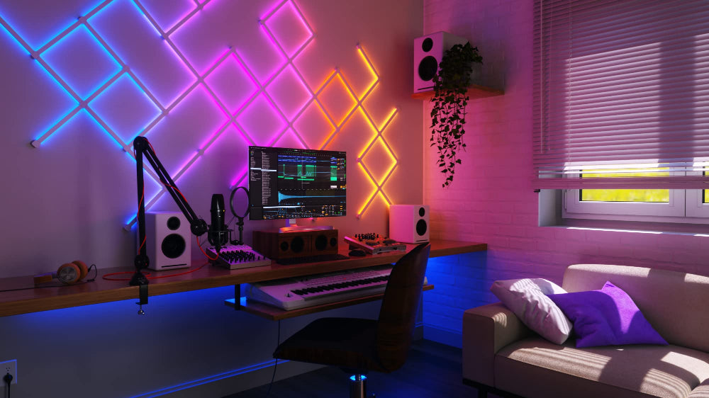 NANOLEAF Lines Squared Expansion Kit - Smart WiFi LED Panel System w/ Music Visualizer - 3 Pack UK - White