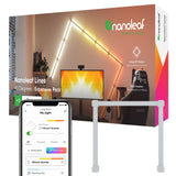 NANOLEAF Lines Squared Expansion Kit - Smart WiFi LED Panel System w/ Music Visualizer - 3 Pack UK - White