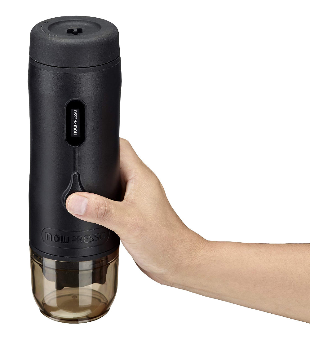 NOWPRESSO Machine Gold Plus 1-Button Rechargeable Portable Espresso Machine - Black