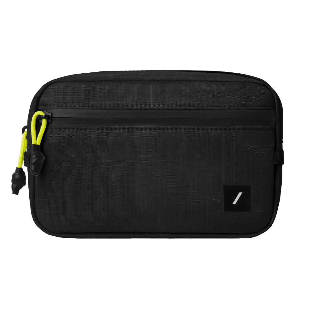 Native Union Active Organizer – Ultralight Tech & EDC Pouch, Water-Resistant Recycled Ripstop Fabric, Quick-Access Pocket, Exterior Loops, Travel & Everyday Carry Organizer - Black