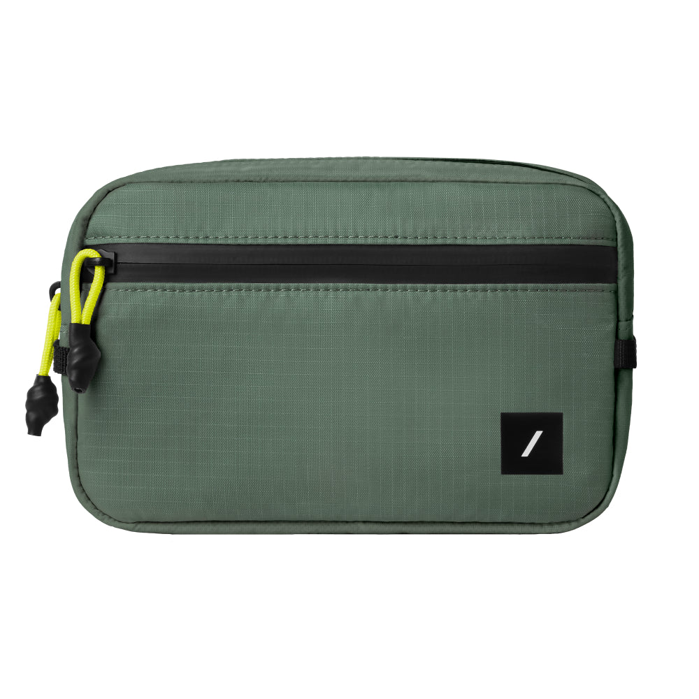 Native Union Active Organizer – Ultralight Tech & EDC Pouch, Water-Resistant Recycled Ripstop Fabric, Quick-Access Pocket, Exterior Loops, Travel & Everyday Carry Organizer - Slate Green
