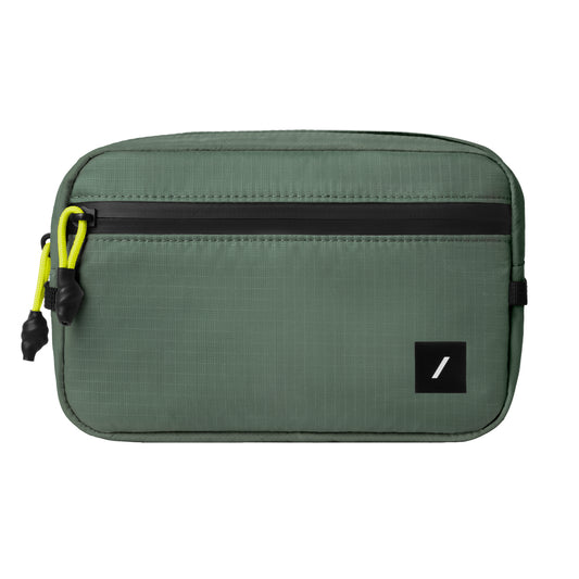 Native Union Active Organizer – Ultralight Tech & EDC Pouch, Water-Resistant Recycled Ripstop Fabric, Quick-Access Pocket, Exterior Loops, Travel & Everyday Carry Organizer - Slate Green