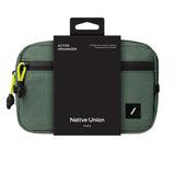 Native Union Active Organizer – Ultralight Tech & EDC Pouch, Water-Resistant Recycled Ripstop Fabric, Quick-Access Pocket, Exterior Loops, Travel & Everyday Carry Organizer - Slate Green