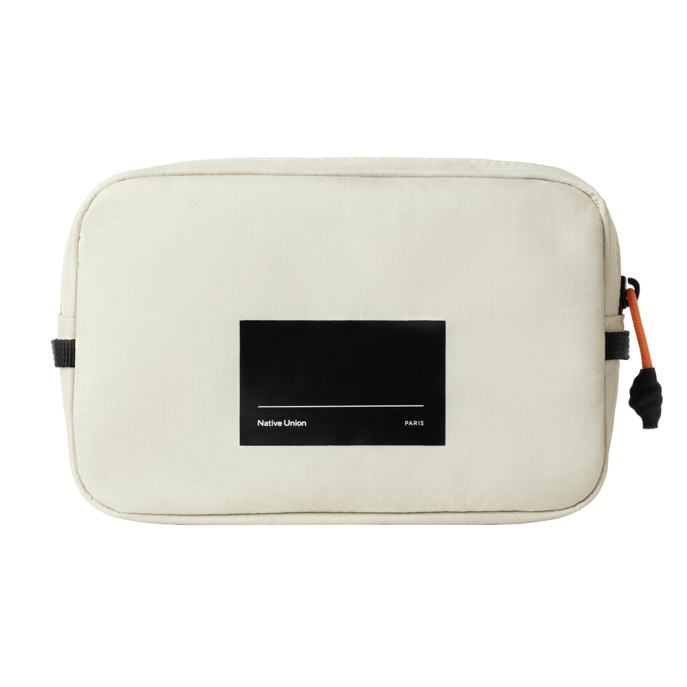 Native Union Active Organizer – Ultralight Tech & EDC Pouch, Water-Resistant Recycled Ripstop Fabric, Quick-Access Pocket, Exterior Loops, Travel & Everyday Carry Organizer - Sandstone