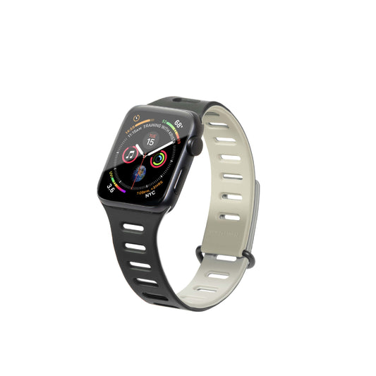 Native Union Active Magnetic Strap for Apple Watch All Series 44/45/46/49mm| Dual Color Reversible Sports Watch Band, Water/Sweat Resistant, Strong Magnet, Durable & Comfortable - Black/Sandstone