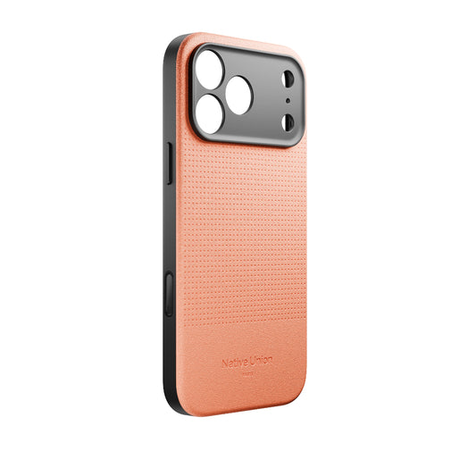 Native Union iPhone 17 Pro Max MagSafe Case ACTIVE 2.0, 10-Ft Drop Protection Premium Leather & TPU Cover Case, Slim & Thin, Raised Camera Bezel, Wireless Charging Compatible, Apricot