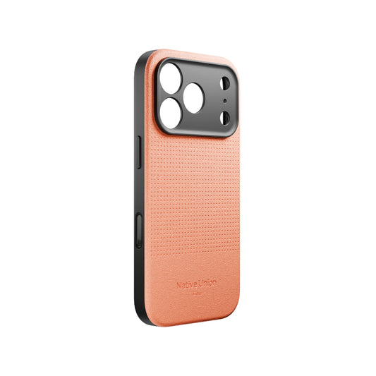 Native Union iPhone 17 Pro MagSafe Case ACTIVE 2.0, 10-Ft Drop Protection Premium Leather & TPU Cover Case, Slim & Thin, Raised Camera Bezel, Wireless Charging Compatible, Apricot