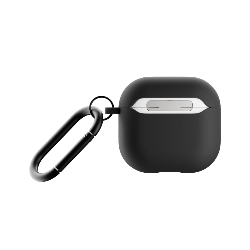 Native Union Active Case for Aipods Gen 4| Matte Silicone w/ Metal Clip for Attachment, Drop & Scratch Protection, Form-Fitting, Sleek and Stylish, Qi Wireless Charging Compatible - Black