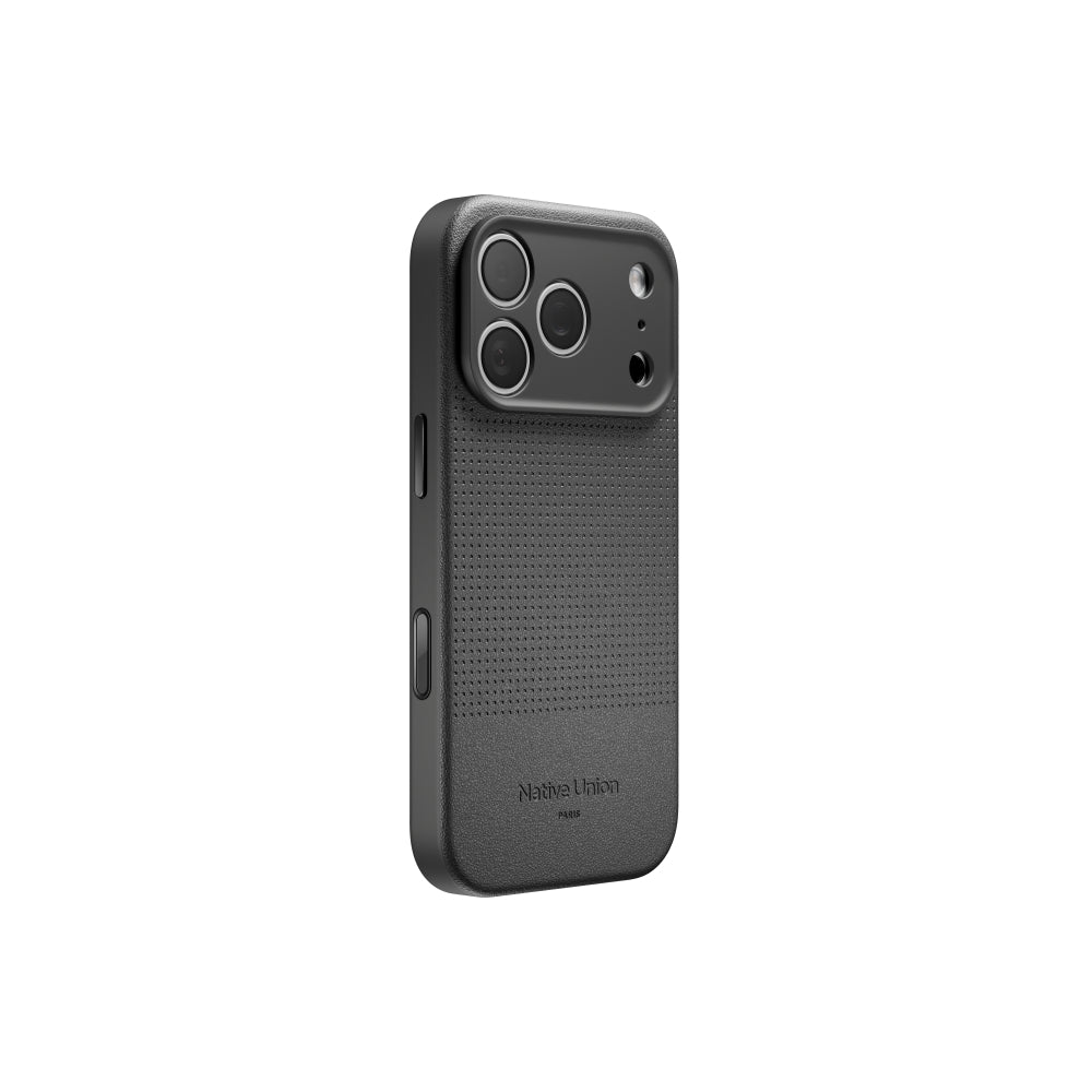 Native Union iPhone 18 Pro MagSafe Case ACTIVE 2.0, 10-Ft Drop Protection Premium Leather & TPU Cover Case, Slim & Thin, Raised Camera Bezel, Wireless Charging Compatible, Black