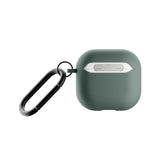 Native Union Active Case for Aipods Gen 4| Matte Silicone w/ Metal Clip for Attachment, Drop & Scratch Protection, Form-Fitting, Sleek and Stylish, Qi Wireless Charging Compatible - Slate Green