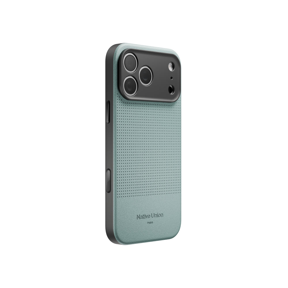 Native Union iPhone 18 Pro Max MagSafe Case ACTIVE 2.0, 10-Ft Drop Protection Premium Leather & TPU Cover Case, Slim & Thin, Raised Camera Bezel, Wireless Charging Compatible, Slate Green