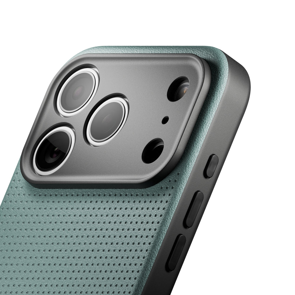 Native Union iPhone 18 Pro MagSafe Case ACTIVE 2.0, 10-Ft Drop Protection Premium Leather & TPU Cover Case, Slim & Thin, Raised Camera Bezel, Wireless Charging Compatible, Slate Green