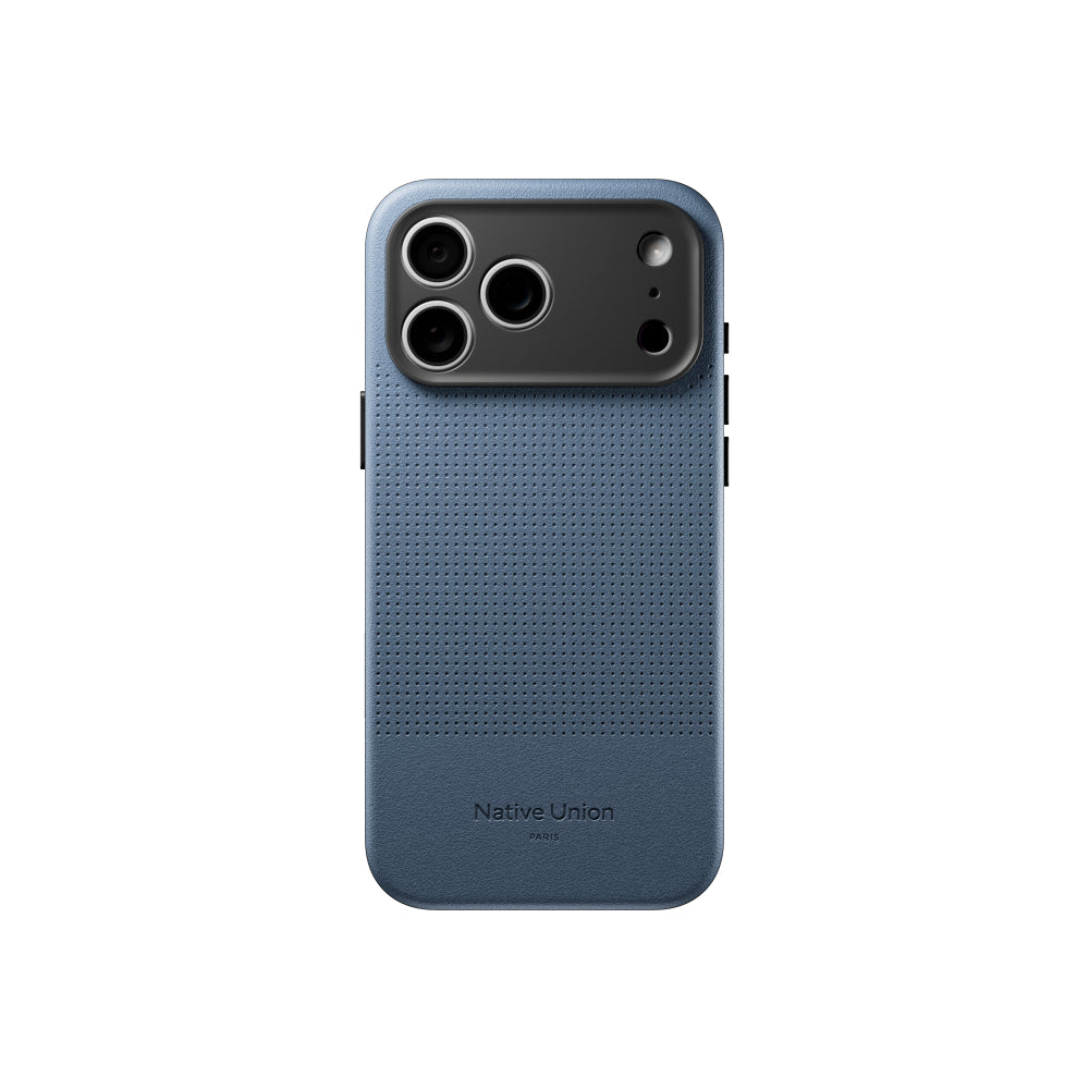 Native Union iPhone 18 Pro Max MagSafe Case ACTIVE 2.0, 10-Ft Drop Protection Premium Leather & TPU Cover Case, Slim & Thin, Raised Camera Bezel, Wireless Charging Compatible, Navy