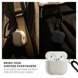 Native Union Active Case for Aipods Gen 4| Matte Silicone w/ Metal Clip for Attachment, Drop & Scratch Protection, Form-Fitting, Sleek and Stylish, Qi Wireless Charging Compatible - Sandstone