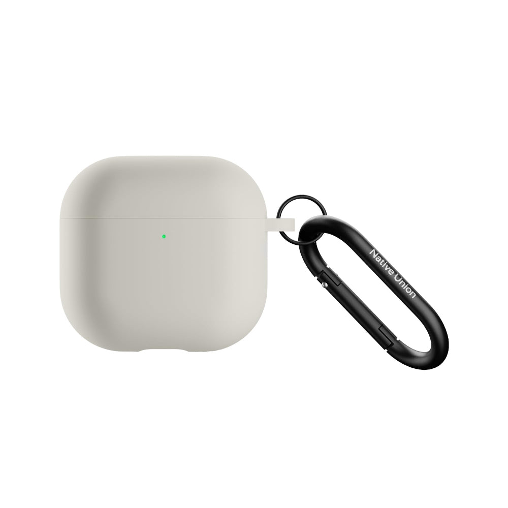 Native Union Active Case for Aipods Gen 4| Matte Silicone w/ Metal Clip for Attachment, Drop & Scratch Protection, Form-Fitting, Sleek and Stylish, Qi Wireless Charging Compatible - Sandstone