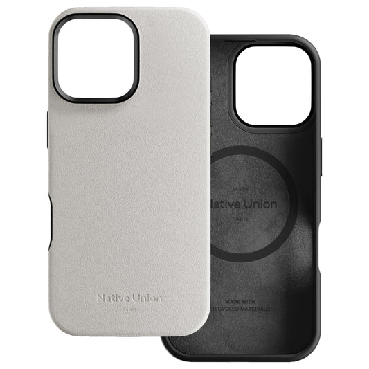 Native Union ACTIVE Case w/ Magsafe for Apple iPhone 16 Pro Max 6.9" 2024|10-Ft Drop & Scratch Protection, Leather-like finish, Recycled Materials, Raised Edges, Wireless Charging - Sand Stone