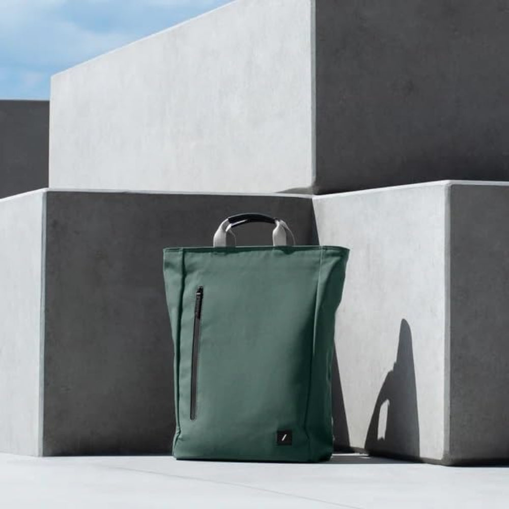 Native Union W.F.A. BackPack - Daily Use Bag, Minimalist Profile for Digital Lifestyle,  Lightweight & Spacious, Eco-Friendly, Water Resistant, for Tablets, MacBook & Laptops up to 16" - Slate Green