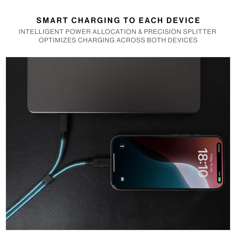 Native Union Belt Cable USB-C to USB-C 2m, 140W Fast Charging, Braided Power Delivery Cable for Laptop Tablet Smartphone, Zebra